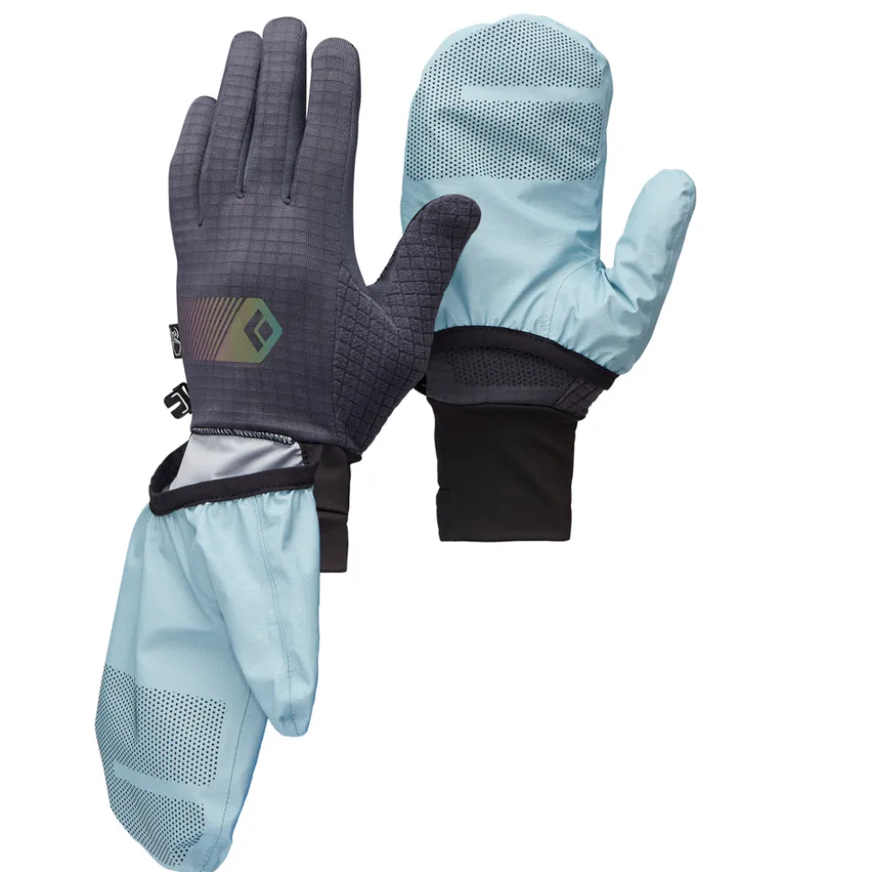Leichte Handschuhe^Black Diamond Gridtech Storm Hood Gloves Carbon-Glacier