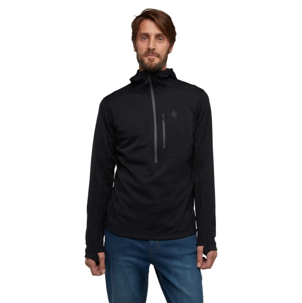 Fleece^Black Diamond Men's Coefficient Quarter Zip Fleece Hoody
