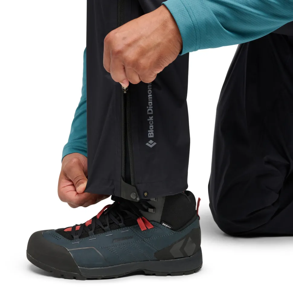 Fastpacking^Black Diamond Men's Fineline Stretch Full Zip Pants Black